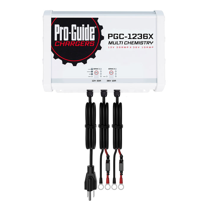 ProGuide 2 Bank OnBoard Battery Charger  1 12V  1 36V  30Amp PGC1236X