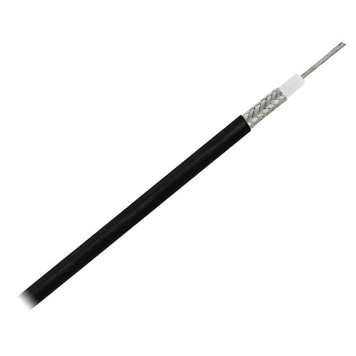 Pacer RG58AU Coax Cable Stranded TV Cond TV Braid  Black Jacket  200 MRG58AU200