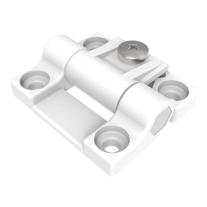 Southco Adjustable Torque Hinge Symmetric Medium Size Acetal Copolymer Natural White E61030110