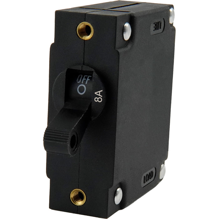 Egis A Series Black Toggle Panel Mount Circuit Breaker  Single Pole 8A 321108