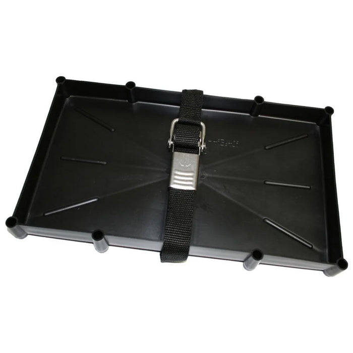 TH Marine 27 Series Battery Holder Tray wStainless Buckled Strap NBH27SSCDP