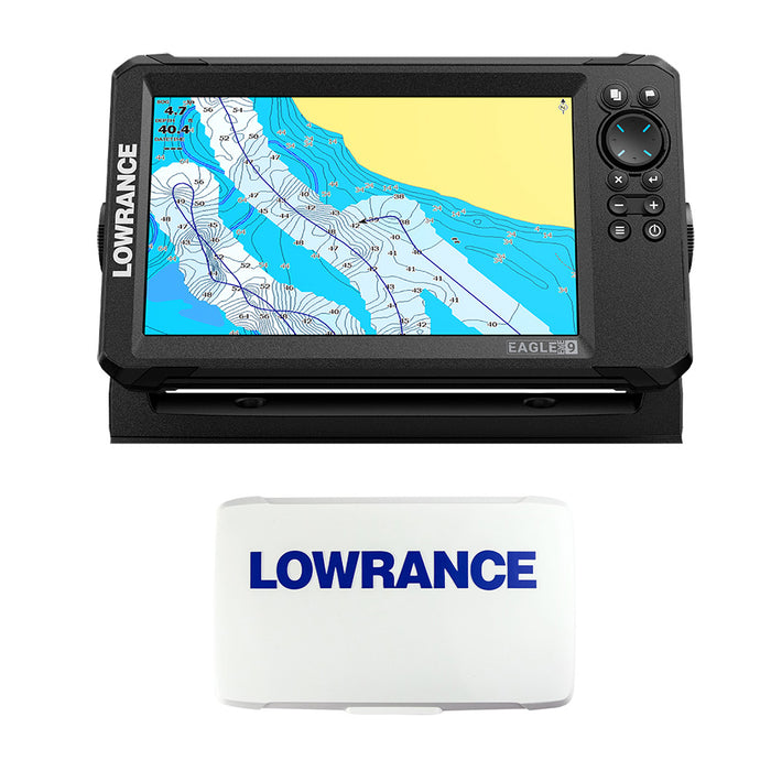 Lowrance Eagle Eye 9 Live wTM Transducer  CMAP Inland Charts  Suncover 00016659001