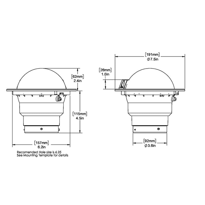 Ritchie SS5000W SuperSport Compass  Flush Mount  White SS5000W