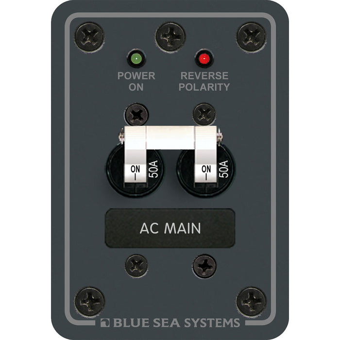 Blue Sea 8079 AC Main Only Circuit Breaker Panel  White Switches 8079