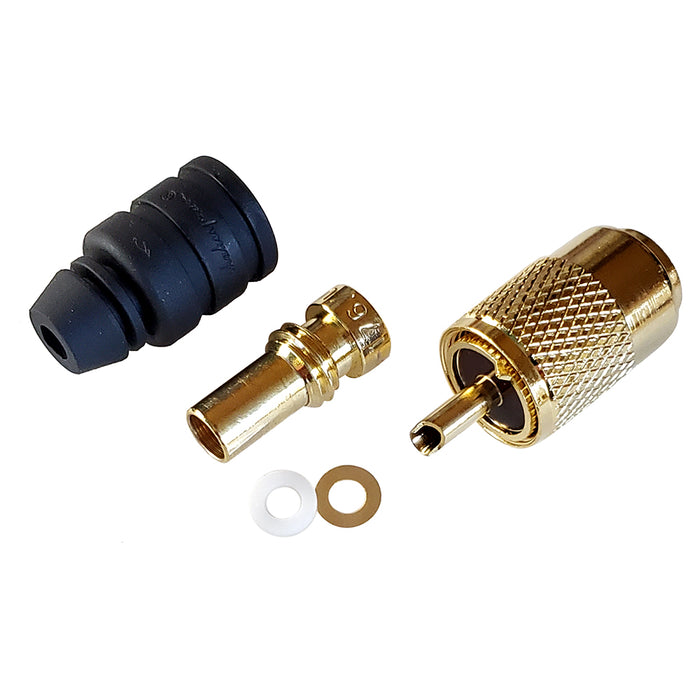 Shakespeare PL25958G Gold SolderType Connector wUG175 Adapter  DooDad Cable Strain Relief fRG58 PL25958G