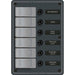 Blue Sea 8053 Slate Grey  6 Position  Vertical 8053
