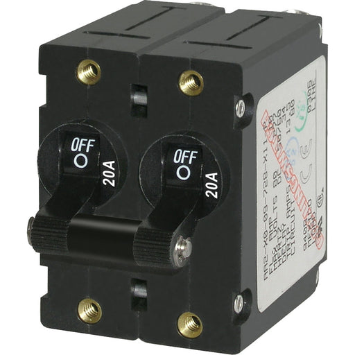Blue Sea 7236 ASeries Double Pole Toggle  20A  Black 7236