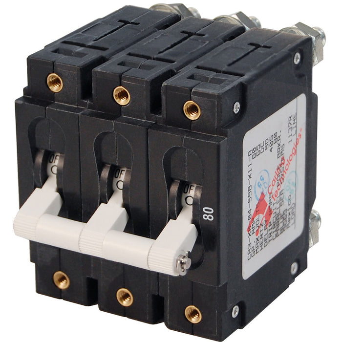 Blue Sea 7289 CSeries Triple Pole Circuit Breaker  80A 7289