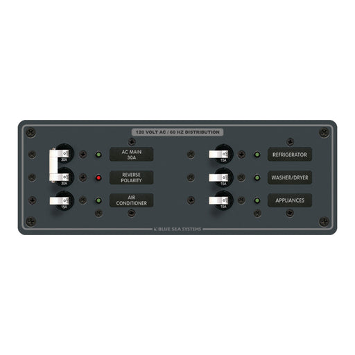 Blue Sea 8099 AC Main 4 Positions Toggle Circuit Breaker Panel  White Switches 8099