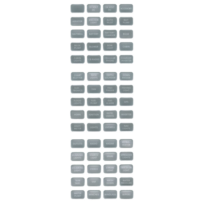 Blue Sea 8217 Grey Small Format Label Kit  60 Labels 8217