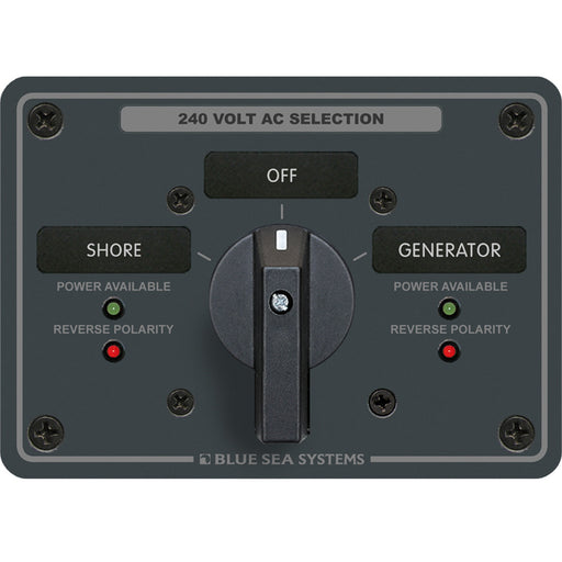Blue Sea 8363 AC Rotary Switch Panel 65 Ampere 2 Positions  OFF 3 Pole 8363