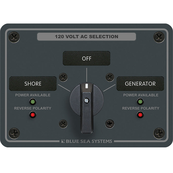 Blue Sea 8367 AC Rotary Switch Panel 30 Ampere 2 Positions  OFF 2 Pole 8367