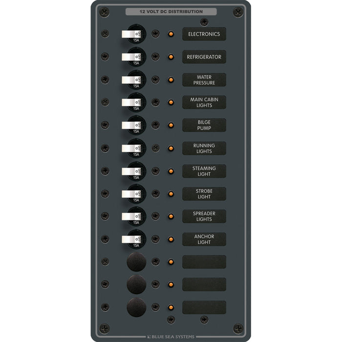 Blue Sea 8376 Panel DC 13 Position Vertical 8376