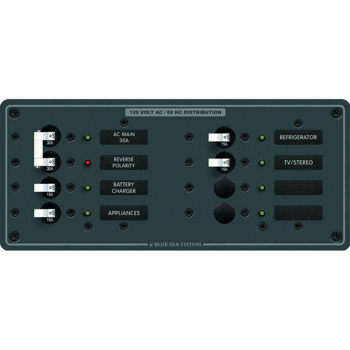 Blue Sea 8412 AC Main  6 Positions  White 8412