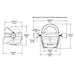 Ritchie HB845 Helmsman Steel Boat Compass  Bracket Mount  Black HB845