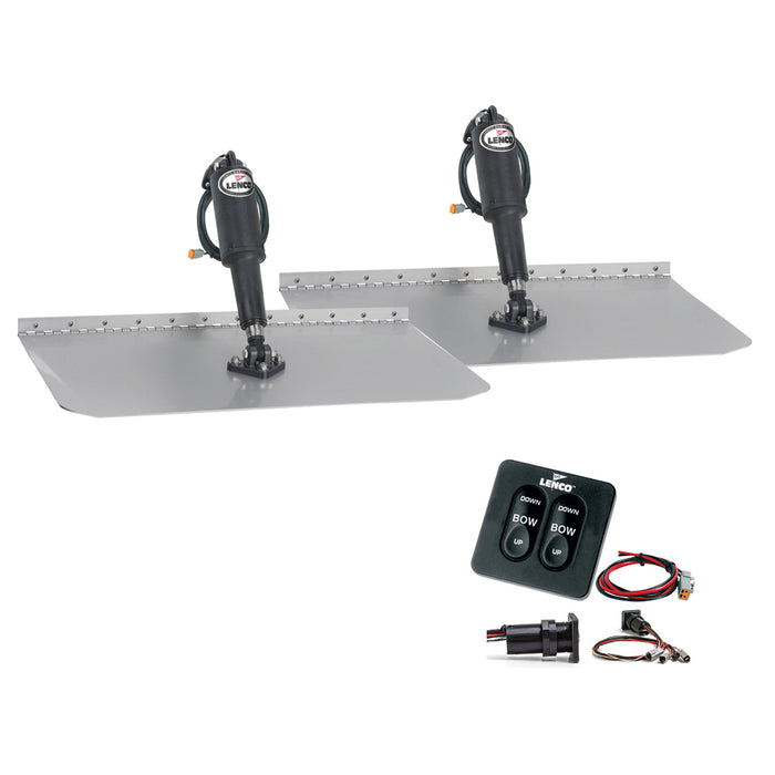 Lenco 12x12 Standard Trim Tab Kit wStandard Integrated Switch 12V 15105102