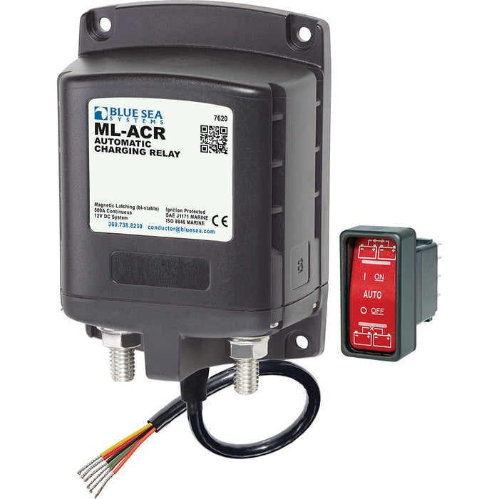 Blue Sea 7620 MLSeries Automatic Charging Relay Magnetic Latch 12VDC 7620