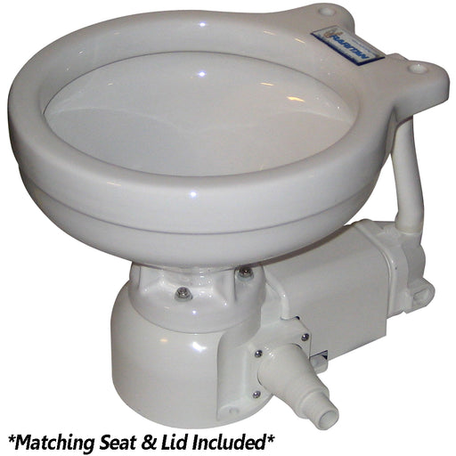 Raritan Sea Era QC Electric Toilet  Marine Size  Integral Pump  Straight  90 Discharge  12v 160MI012
