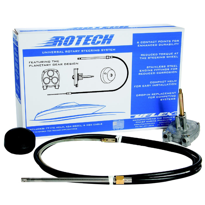 UFlex Rotech 9 Rotary Steering Package  Cable Bezel Helm ROTECH09FC