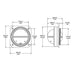 Ritchie V527 Kayak Compass  Bulkhead Mount  White Dial V527