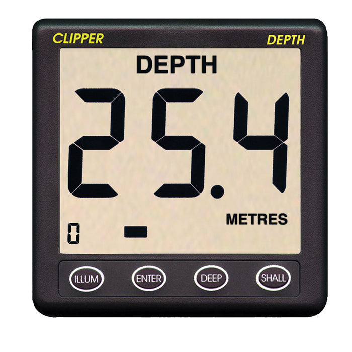 Clipper Depth Instrument wThru Hull Transducer  Cover CLD