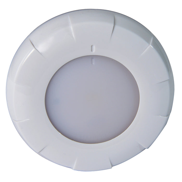 Lumitec Aurora LED Dome Light  White Finish  WhiteBlue Dimming 101075