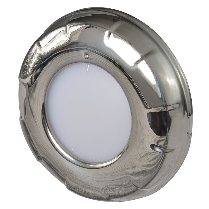 Lumitec Aurora  LED Dome Light  Polished SS Finish  2Color WhiteBlue Dimming 101138