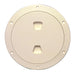 Beckson 6 Smooth Center ScrewOut Deck Plate  Beige DP60N