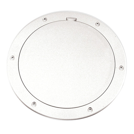 Beckson 6 Smooth Center PryOut Deck Plate  White DP61W