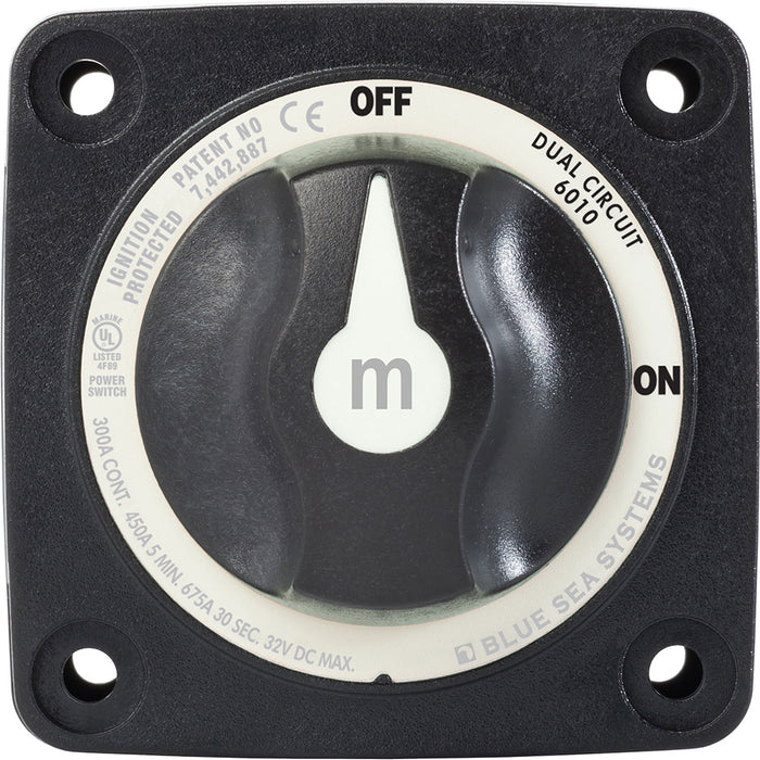 Blue Sea 6010200 Battery Switch Dual Circuit  Black 6010200