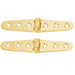 Whitecap Strap Hinge  Polished Brass  6 x 118  Pair S0605BC
