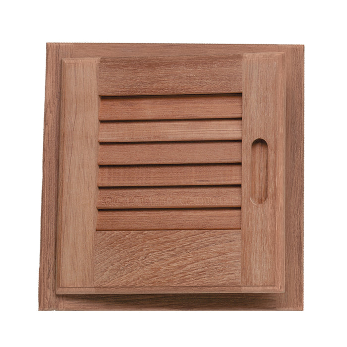 Whitecap Teak Louvered Door  Frame  Left Hand  12 x 12 60721