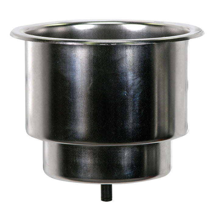 Whitecap Flush Cupholder wDrain  302 Stainless Steel S3511C