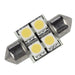 Lunasea Pointed Festoon 4 LED Light Bulb  31mm  Cool White LLB202C2100