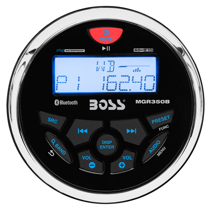 Boss Audio MGR350B Marine Stereo wAMFMBTUSB MGR350B