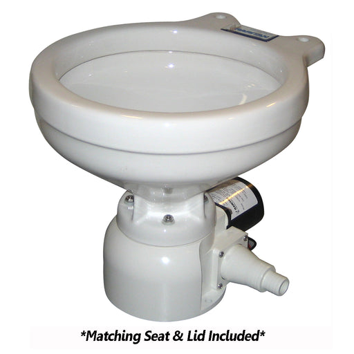 Raritan Sea Era QC Toilet  Marine Size  Remote Intake Pump  Straight  90 Discharge  Smart Toilet Control  12v 162MR012