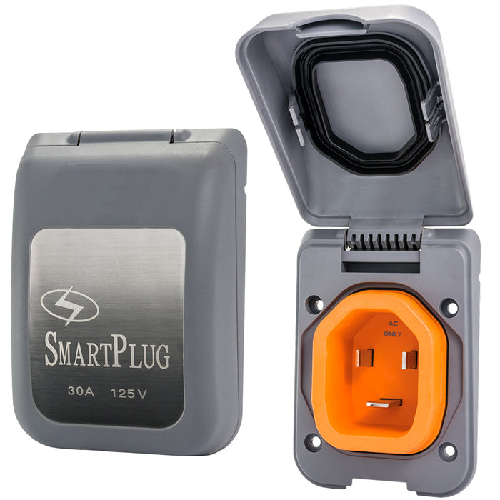 SmartPlug 30 AMP Male NonMetallic Inlet Cover  Grey BM30PG
