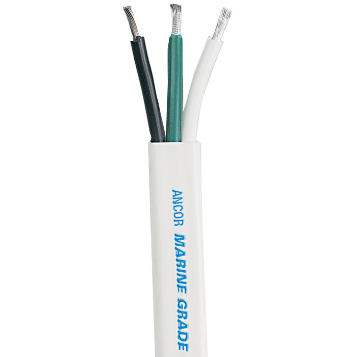 Ancor White Triplex Cable  63 AWG  Flat  100 130710