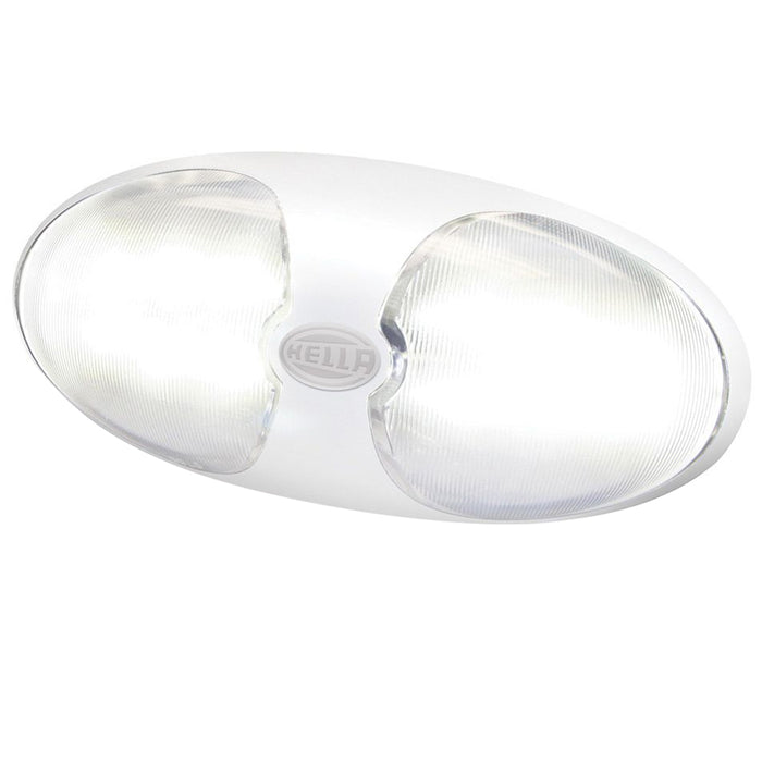 Hella Marine DuraLED 12 InteriorExterior Lamp  White LED  White Housing 959700101