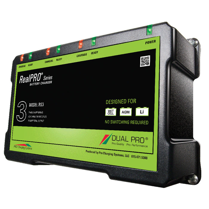 Dual Pro RealPRO Series Battery Charger  18A  36ABanks  12V36V RS3