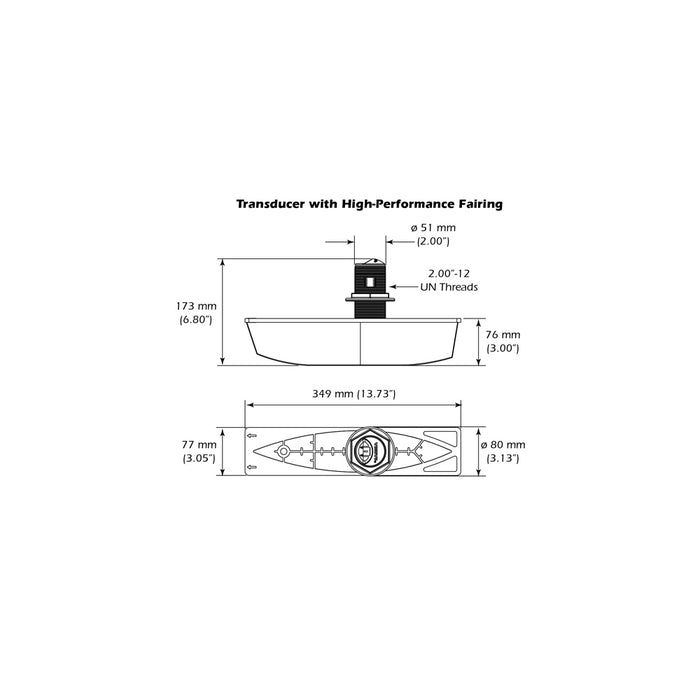 Airmar B785CM CHIRP Bronze ThruHull wFairing Block  600W B785CMMM