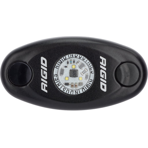 RIGID Industries ASeries Black Low Power LED Light  Single  Cool White 480033