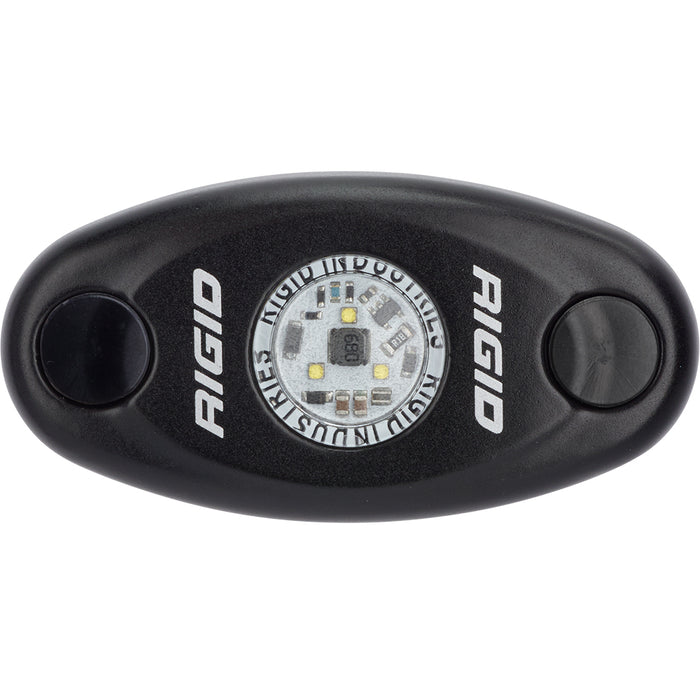 RIGID Industries ASeries Black Low Power LED Light  Single  Cool White 480033