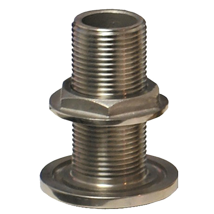 GROCO 1 NPS NPT Combo Stainless Steel ThruHull Fitting wNut TH1000WS
