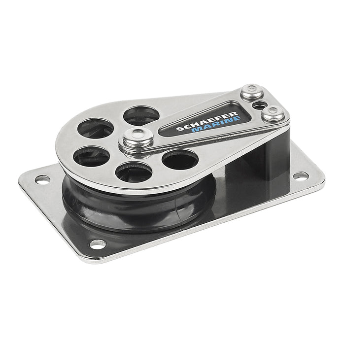 Schaefer Series 5 Flat Base Cheek Block  Stainless Steel Cheeks 50511