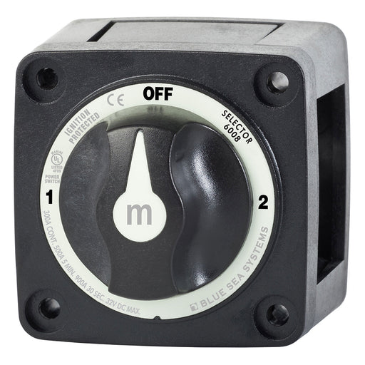Blue Sea 6008200 mSeries Selector 3 Position Battery Switch  Black 6008200