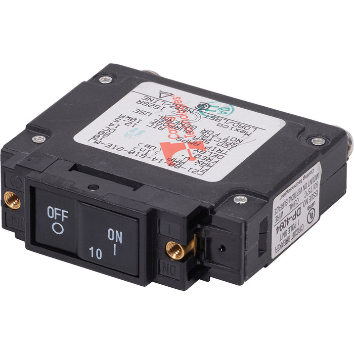Blue Sea 7441 UL489 Circuit Breaker  10A Flat Rocker 7441