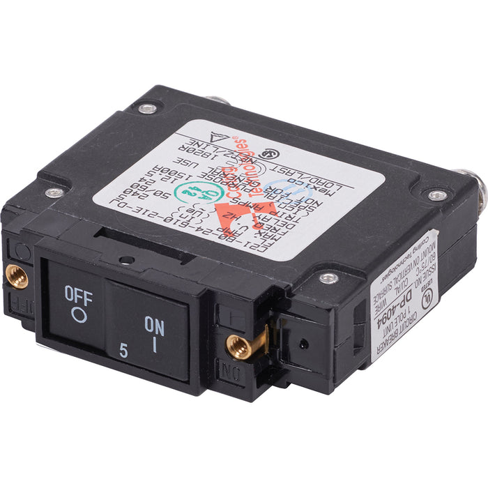 Blue Sea 7454 UL489 Circuit Breaker  5A Flat Rocker 7454