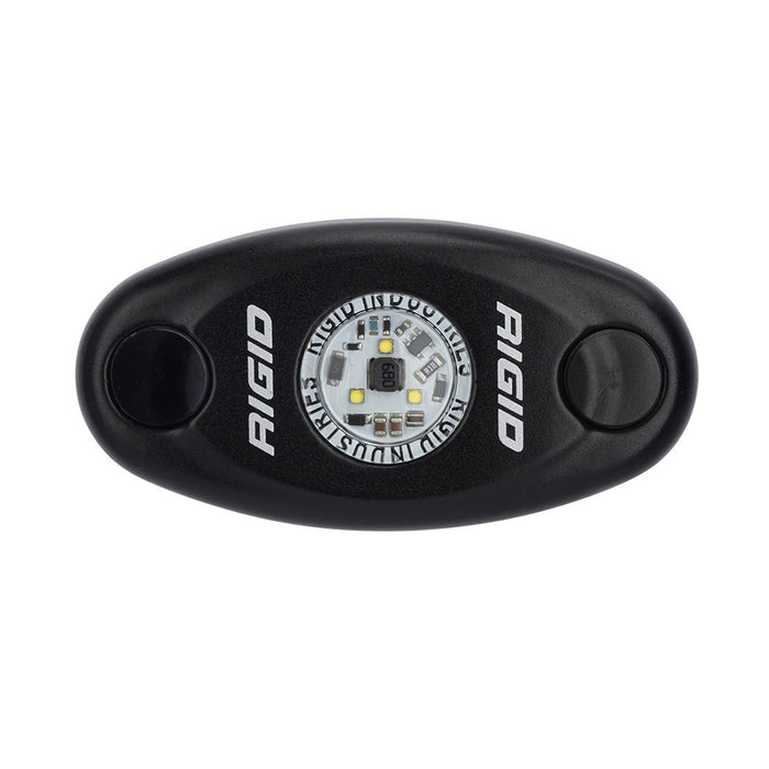 RIGID Industries ASeries Black High Power LED Light Single  Amber 480333