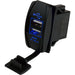 SeaDog Dual USB Rocker Switch Style Power Socket 4265201